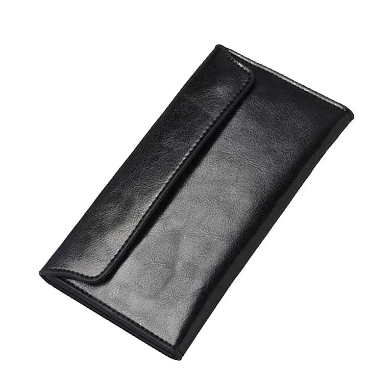 Luxurious Genuine Leather Women's Long Wallet Wallet Clutch 2-in-1 Credit Card Holder Wallet