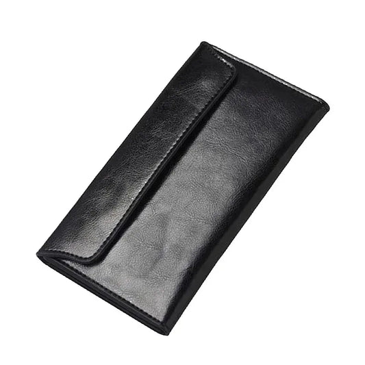Luxurious Genuine Leather Women's Long Wallet Wallet Clutch 2-in-1 Credit Card Holder Wallet