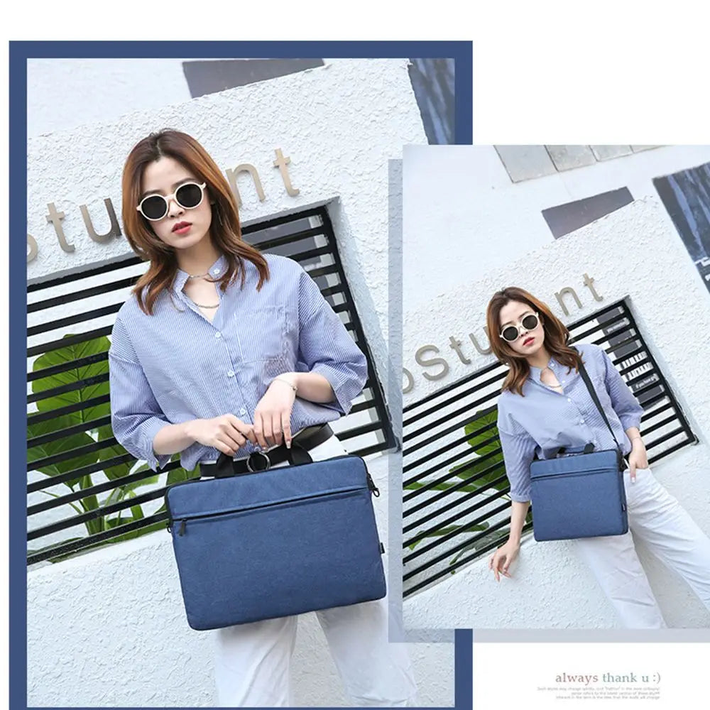 Universal Shockproof Laptop Sleeve Case Large Capacity Ultra Thin Shoulder Bag Business Fashion Laptop Handbag
