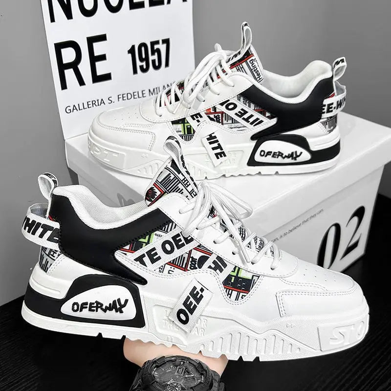 High quality Men's Shoes Breathable Men Walking Sneakers Shoe Leather Outdoor Running Shoes Lace-up Men Casual Shoes New Zapatos