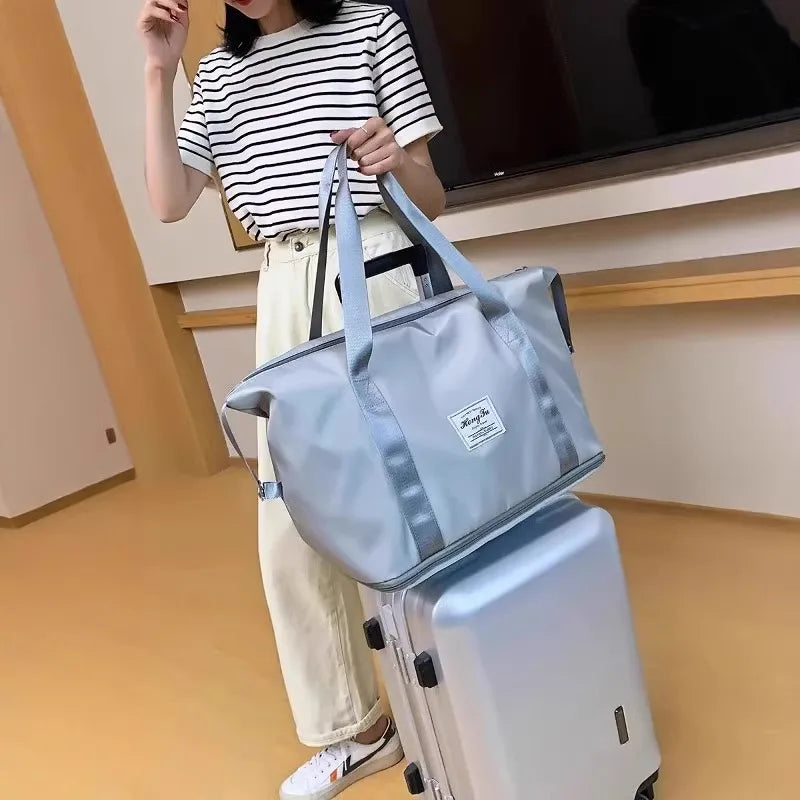 Large Capacity Casual Handbag for Men And Women Student Clothing Storage Bag Maternity Bag Travel Bag Polyester Material