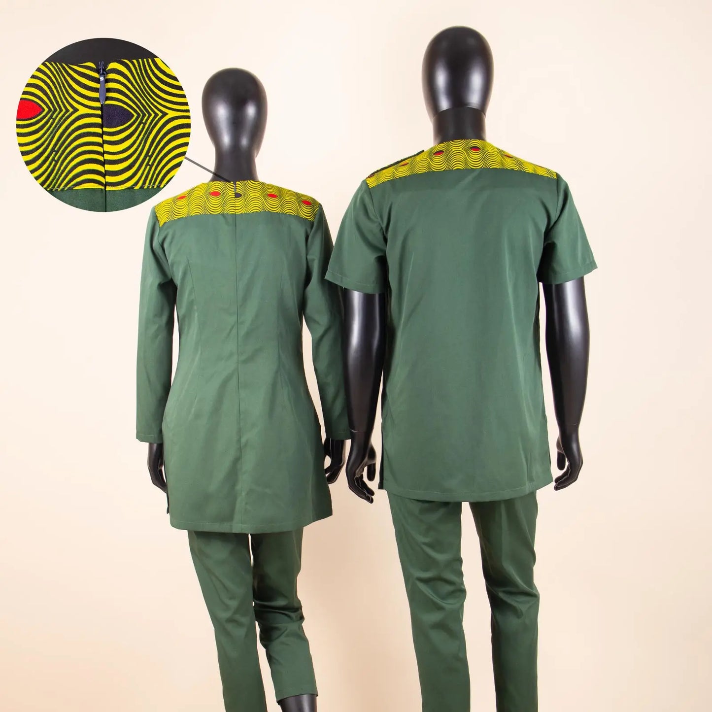African Men Suits Bazin Riche African Couple Clothes Women Sets Matching Men Outfits Kaftan Patchwork Top and Pant Sets S20C001