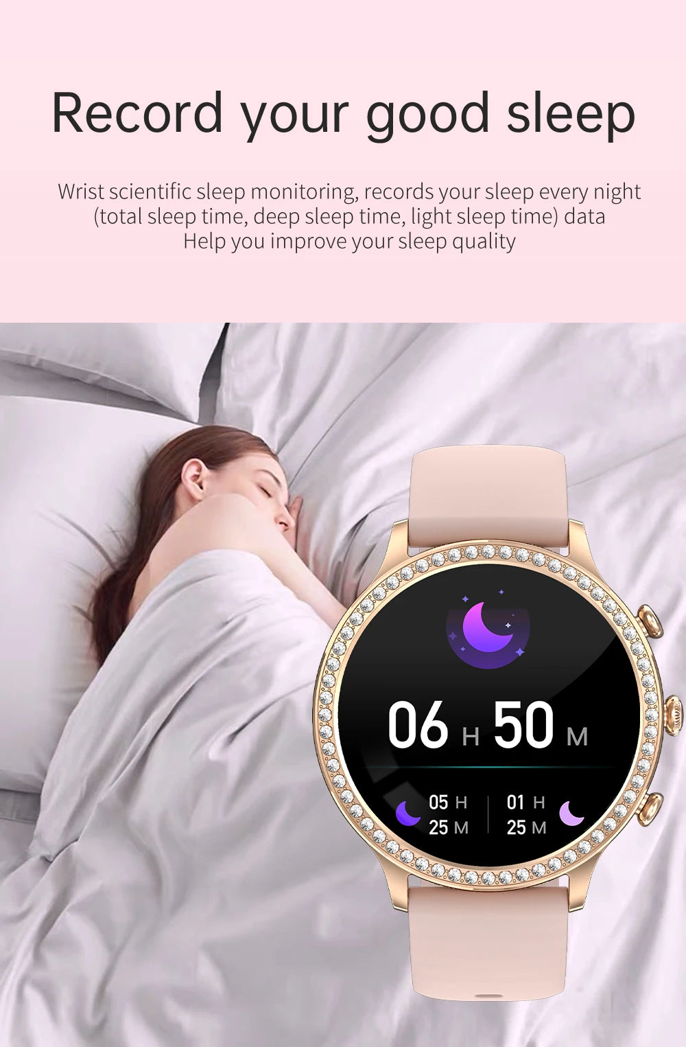 SmartWatch Women Bluetooth Call Smart Watches HD Large Screen Watches Multi-sport Mode Heart Rate Monitoring Strong Battery Life
