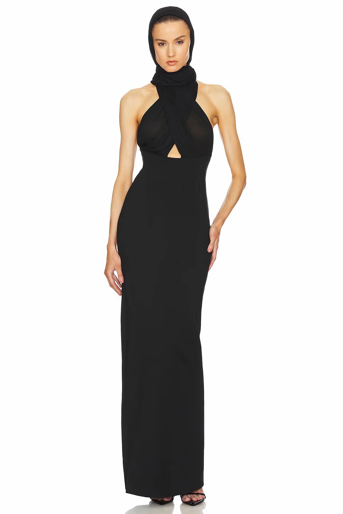 Long Dresses Women Elegant Shinny Deep V Midi Dress Female Sleeveless Backless Long Vestidos Lady Party Club Evening Robes