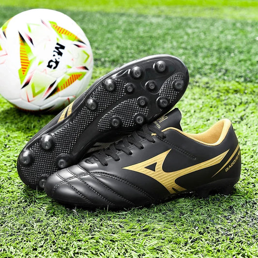Men Football Boots Soccer Shoes Breathable Professional Turf Outdoor Non-slip Long Spikes Adult Ultralight Training Futsal