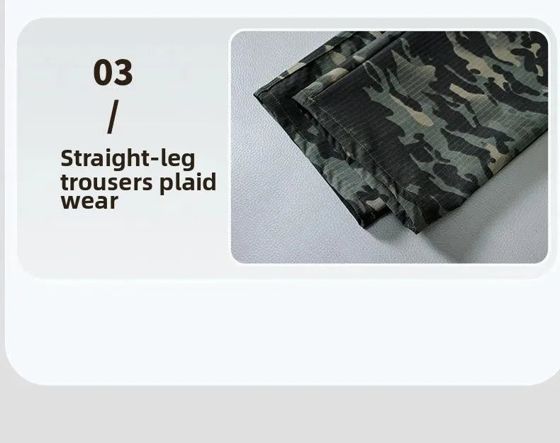 Water-Resistant Tactical Work Pants for Men Multiple Pockets Outdoor Military Fans Casual Pants Spring Autumn American Style