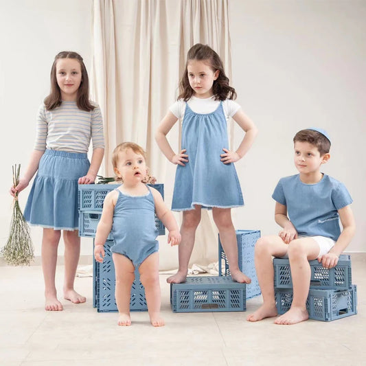 Kids Denim Clothes Casual Cotton Jeans for Boys Girls Toddler Kids Jeans Pants