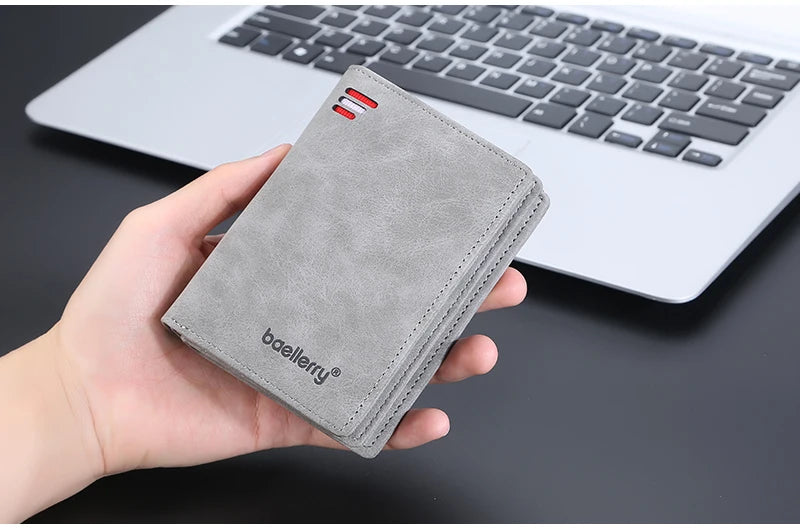 Baellerry New Men Wallets High Quality Brand Card Holder Short Male Purses Zipper Coin Pocket Large Capacity Men's Wallet