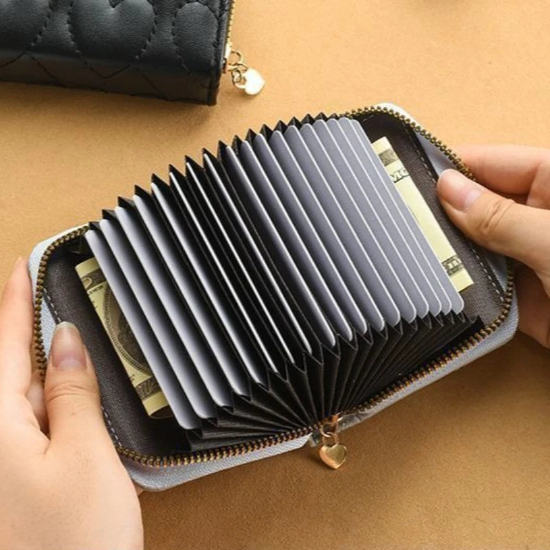Women Wallets Short Pu Leather Zipper Purses Multi Card Slots Large Capacity Money Bag for Women Coin Card Holders Dropshipping
