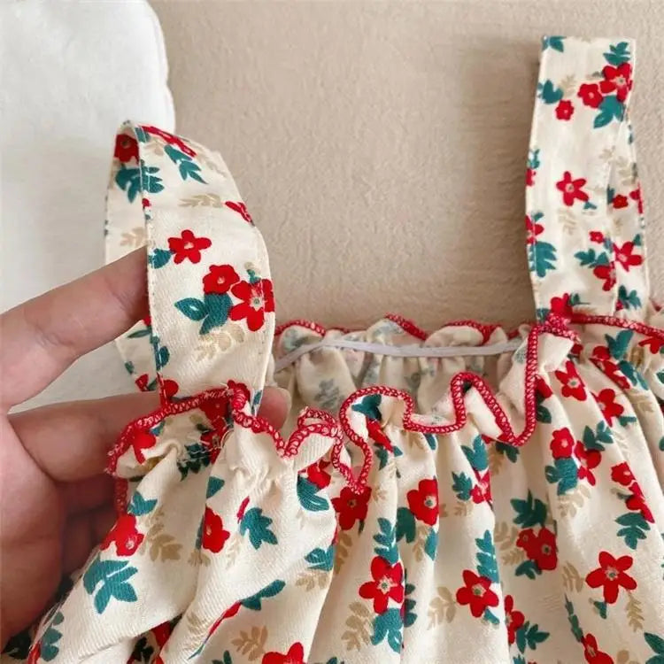 Girls Outfit Sets Summer Kids Casual Clothing For Girls Fragmented Suspender Skirt+Shorts Children's Baby Girl Clothing