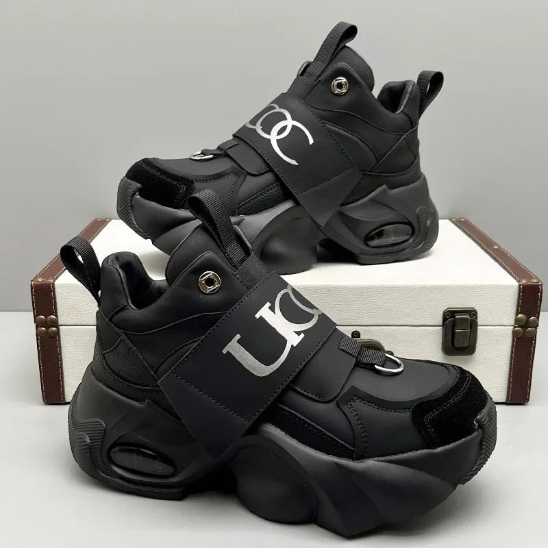 Men's Sport Shoes Comfortable Casual Running Shoes 2026 Spring Autumn Thick Bottom Heightening Korean Style Versatile Dad Shoes