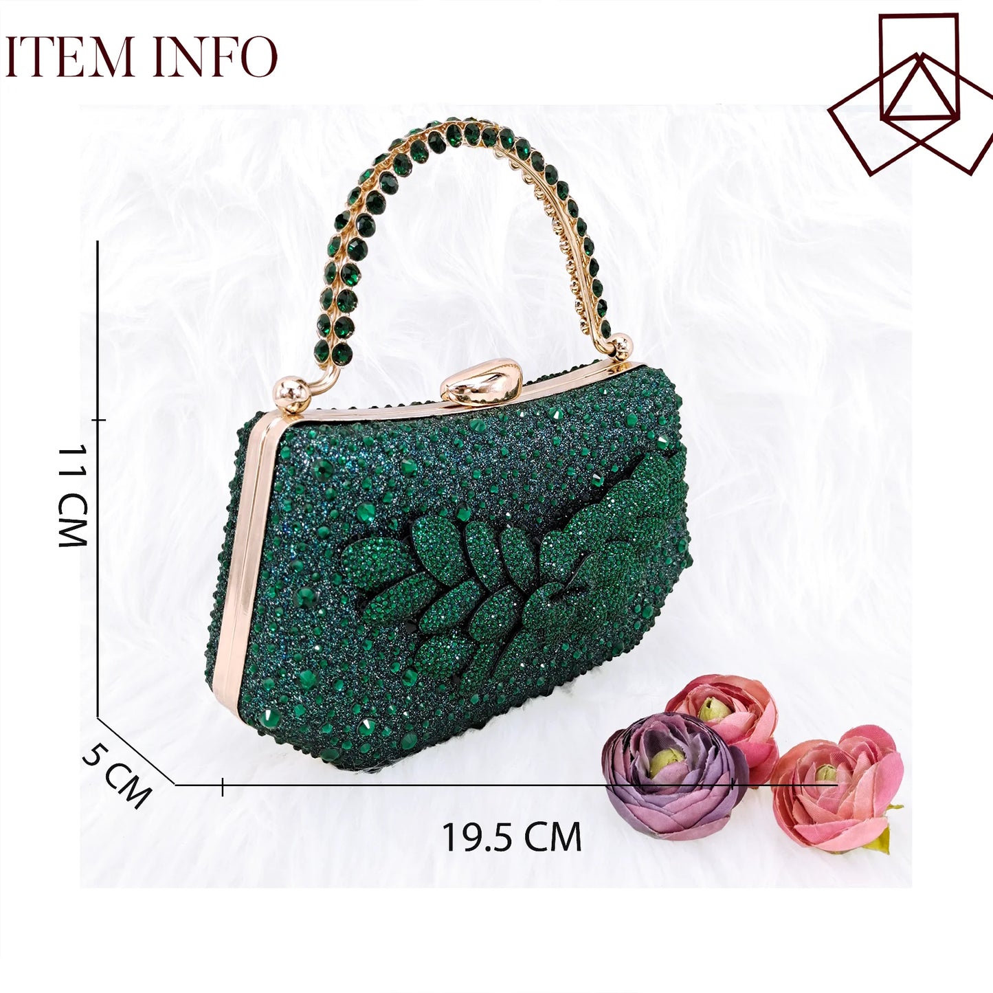 African Fashion Green Heels & Matching Bag Set | Women's Pointed Toe Pumps
