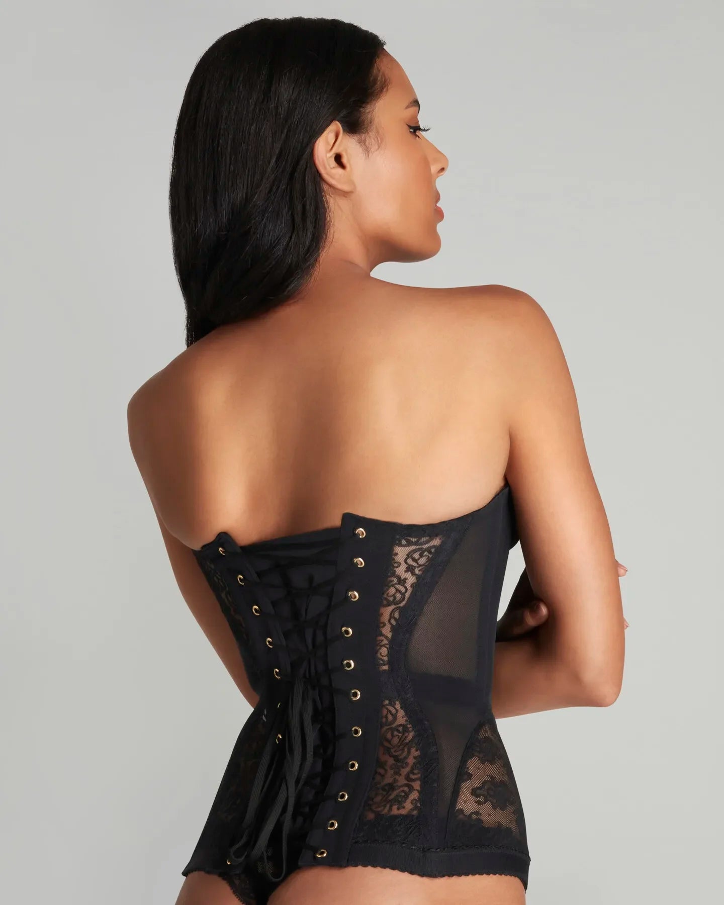 Sexy Hollow Out Fishbone Top Strapless Slim Fit Corset Vest Lace V Neck  Body Shaping Camisole Tops 2026 New Women Shaper Tanks