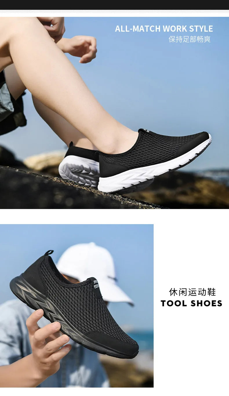 Lightweight Flat Sneakers Men Outdoor Walking Sneakers For Men Summer Large Size 48 Men's Loafers Casual SneaKers Women Male