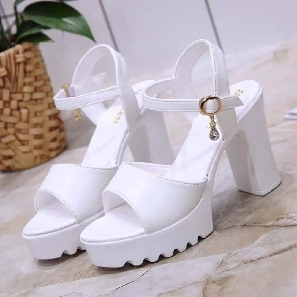 Fashion Fish Mouth High Heel Sandals Buckle Slope Casual Platform High Heels Comfortable Non-slip Women's Sandals Summer