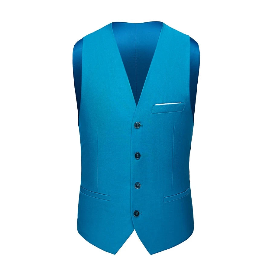 M-6XL Luxurious Fashion High-end Solid Color Men's Official Business Casual Suit Vest Groom Wedding Dress Party Male Waist Coat