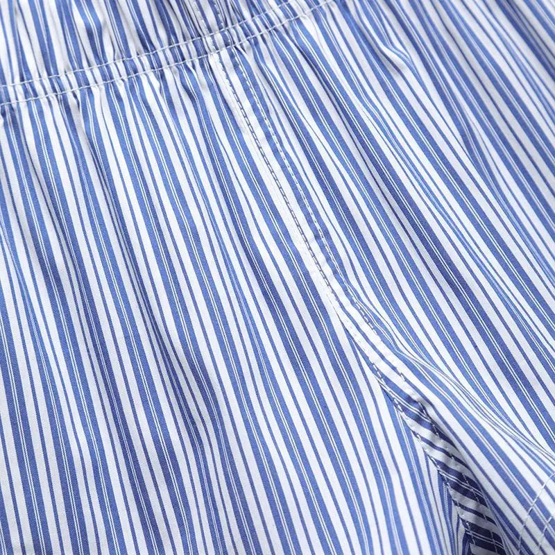 Mens Cotton Boxers Funny Woven Pattern Plaid Boxer Shorts Inseam Pajamas
