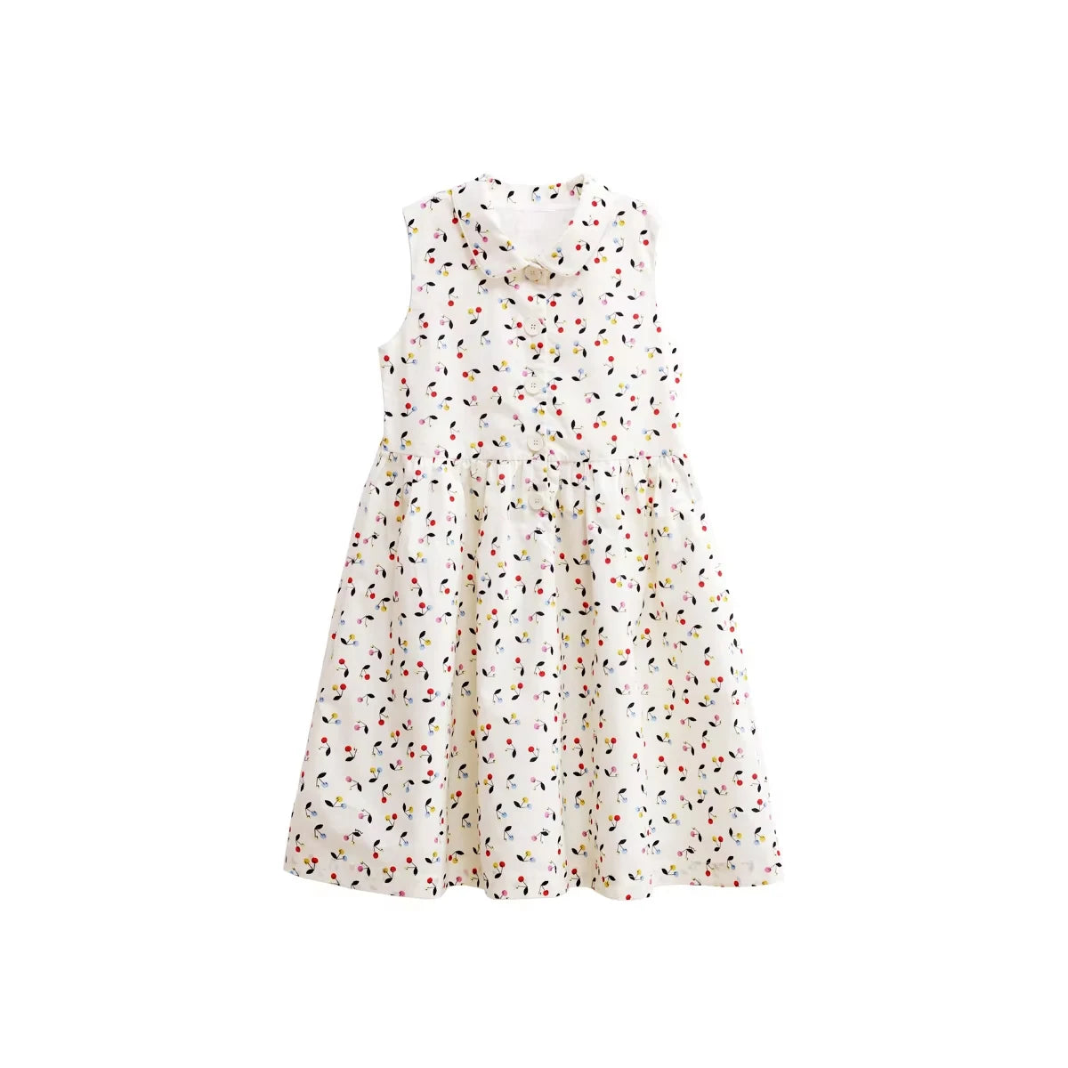 26 Summer Kids Dress Brand Design Girls Cute Print Short Sleeve Princess Dresses