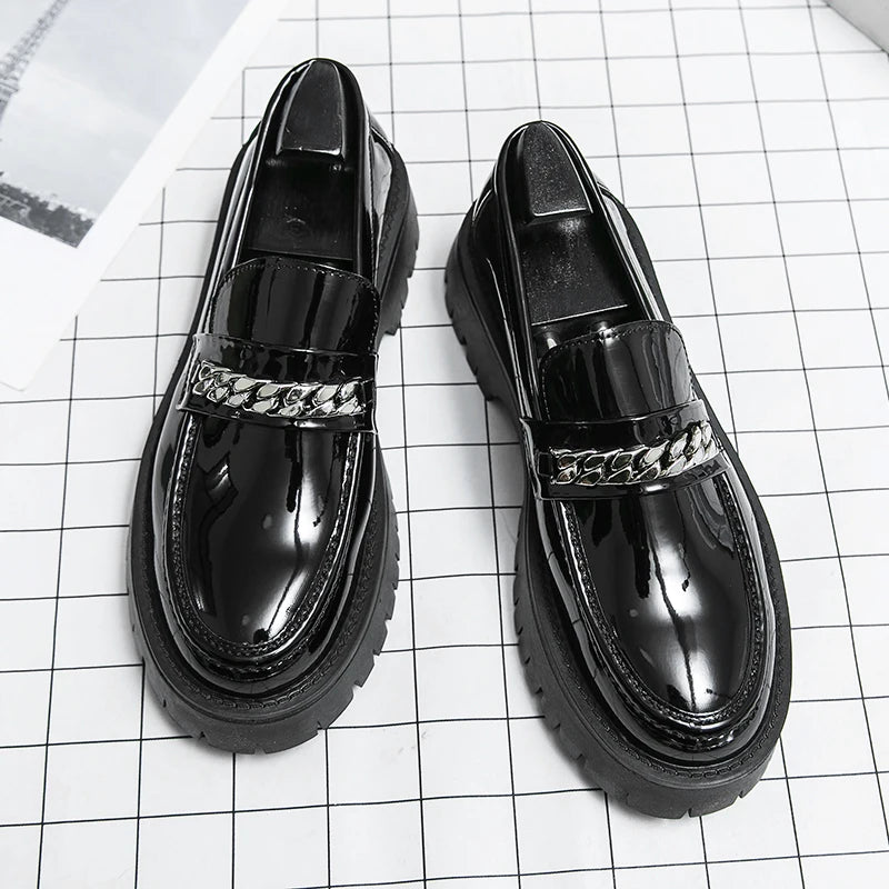 2024 classic leather men's casual leather shoes men wedding leather business men's dress pointed casual youth British style
