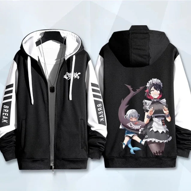 Anime Zenless Zone Zero Zip Up Women/Men Hoodie Sweatshirt ZZZ ZZZERO Ellen Joe Cosplay Zipper Hooded Jacket Outwear BAZAARHUBO