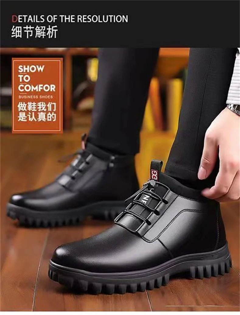 New Men's Thickened Cotton Shoes Winter Cold Resistant Casual Shoes Men's Wool Boots Cotton Shoes Cotton Warm  Boots