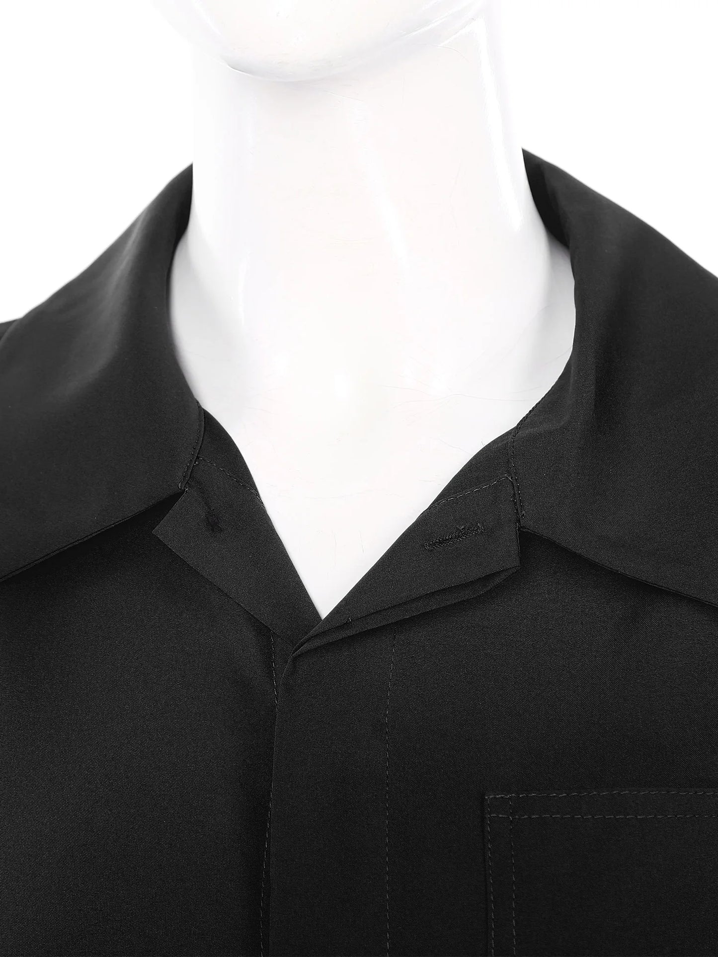 Womens Coverall Solid Color Turn-Down Collar Long Sleeve Button Jumpsuit Mechanic Work Overalls Fashion Casual Cargo Rompers