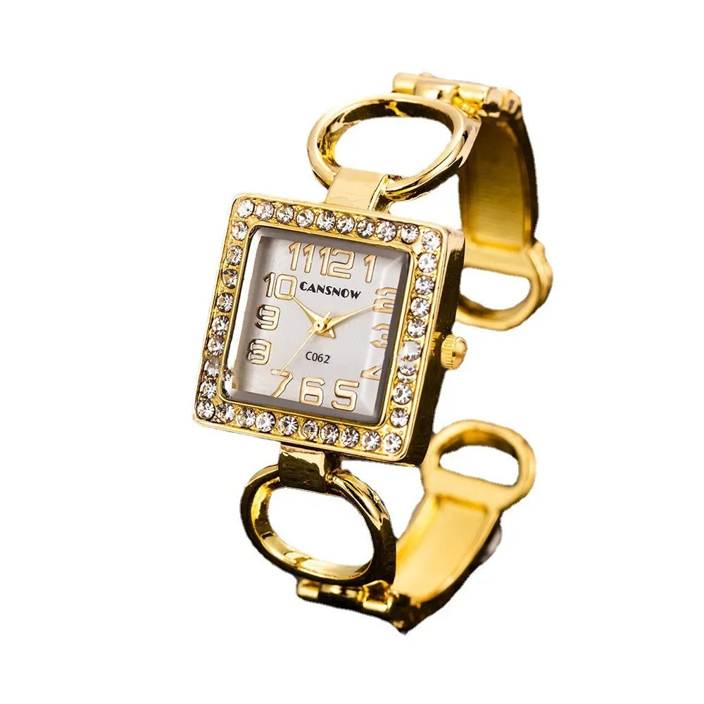 High Quality Fashion Women's Gold Watch Bangle Bracelet Stainless Steel Luxury Watches  Women Ladies Quartz Wristwatch Relogio