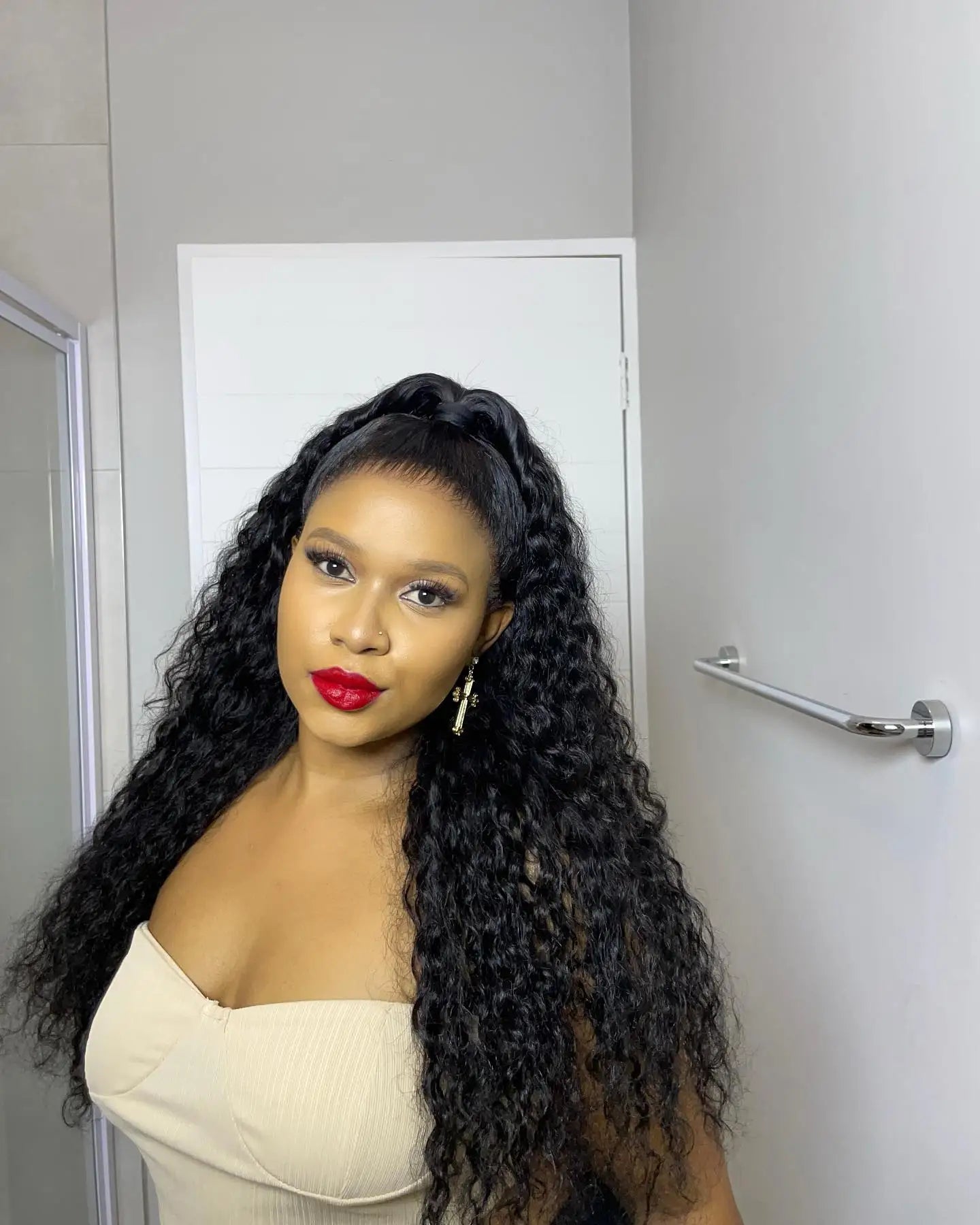 300% High Density Burmese Curly Lace Front Human Hair Wigs HD Transparent 13x6 13x4 Deep Wave Lace Frontal Wig Real Virgin Hair 40 46 Inch Water Wave Human Hair Wigs For Women Preplucked Hairline