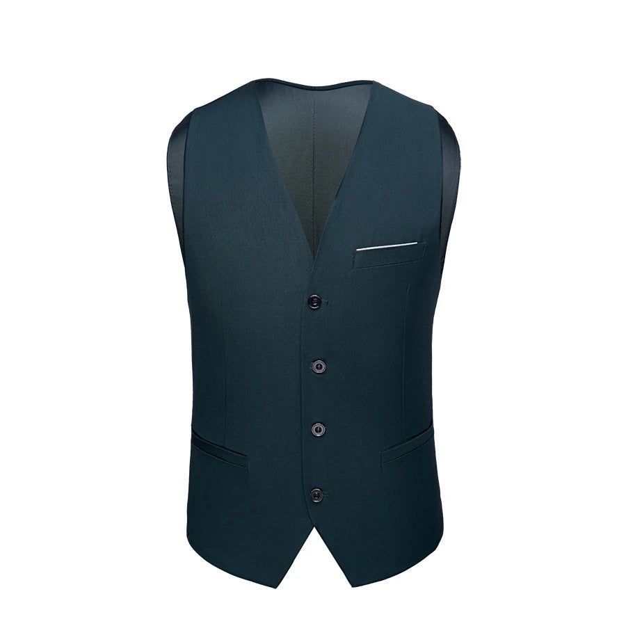 M-6XL Luxurious Fashion High-end Solid Color Men's Official Business Casual Suit Vest Groom Wedding Dress Party Male Waist Coat