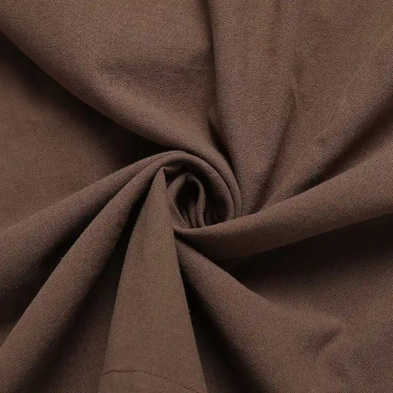 ZANZEA Women A Line Cotton Skirt Elastic Waist Midi Skirt Solid 2024 Summer Korean Side Pockets Falda Saias Casual Holiday Jupe
