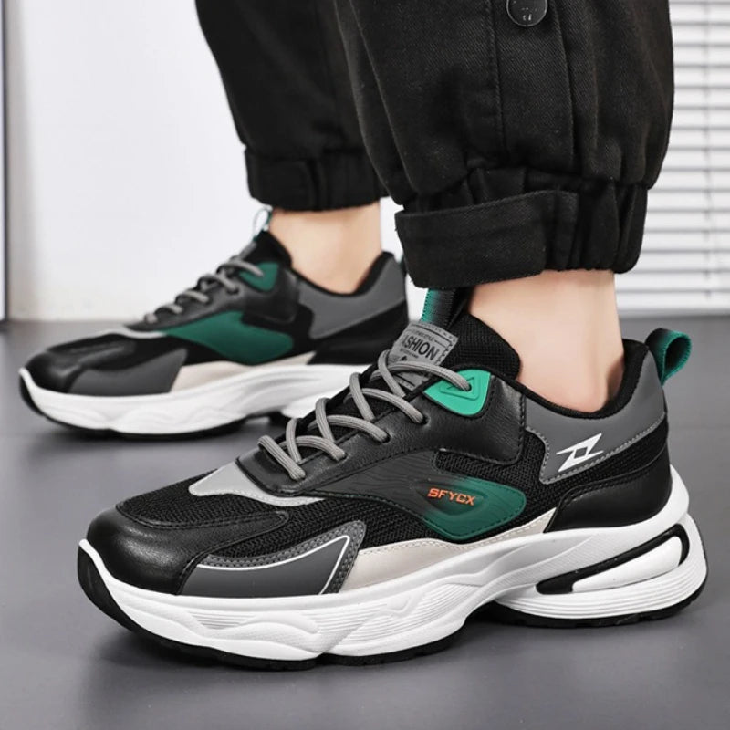 Fashion Men's Shoes Non Slip Platform Shoes Lace Up Mesh Outdoor Man Running Shoes High Quality Breathable Men Sneakers New 2025