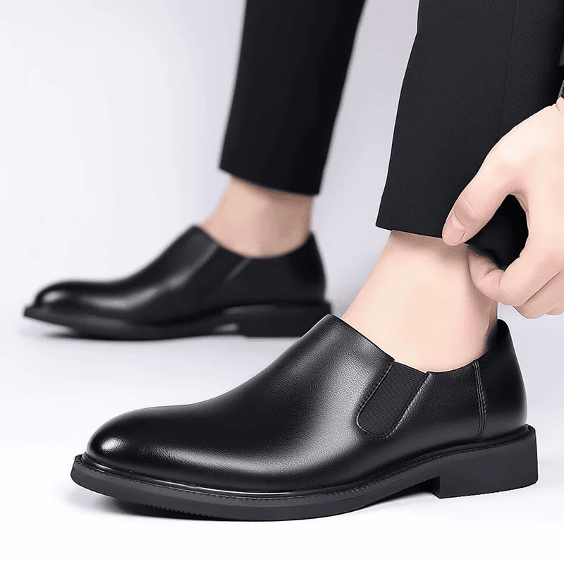 Men's Classic Leather Oxford Shoes Business Casual Dress Shoes Soft Sole Comfortable Slip-On Loafers Driving Office Shoes for Me