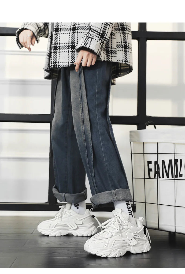 2025 New Men's Luxury Platform Sneakers Fashion Men Running Shoes Increased Breathability Man Shoes Lace Up Zapatillas De Hombre