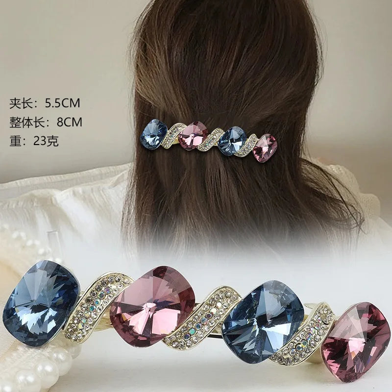 Fashion trendy Large spring hair clips accessories for women clip with a high-end feel and a ponytail hairpin girls hair pin BAZAARHUBO