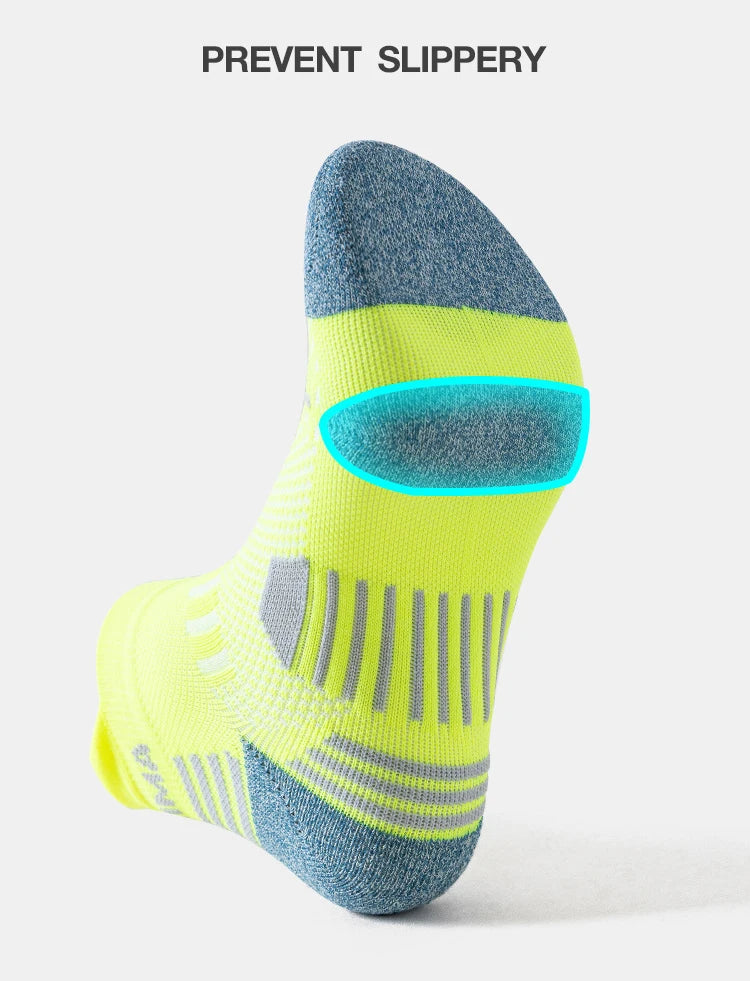6 Pairs Marathon Running Socks Men Professional Sport Ankle Socks Thickened Towel Cushioned Tube Fitness Short Socks