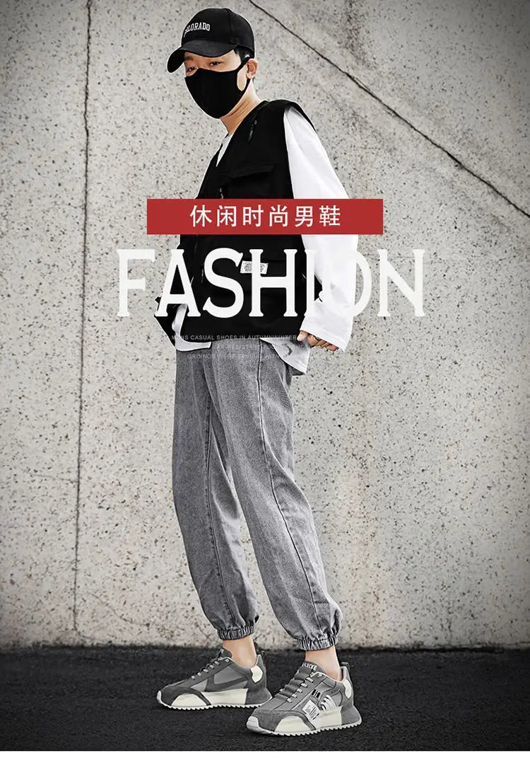 Fashion brand tenis men casual faux leather sneakers male wedged shoes new spring summer breathable trainers man gym run shoes
