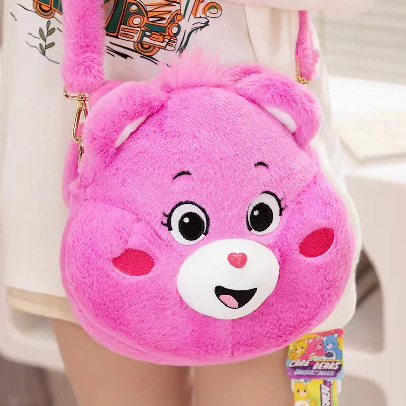 Care Bears Plush Backpack Kawaii Fashion Plushie Doll Fur Bag Girl's Bag Children's Bag Shoulder Bag Knapsack Bags Gifts
