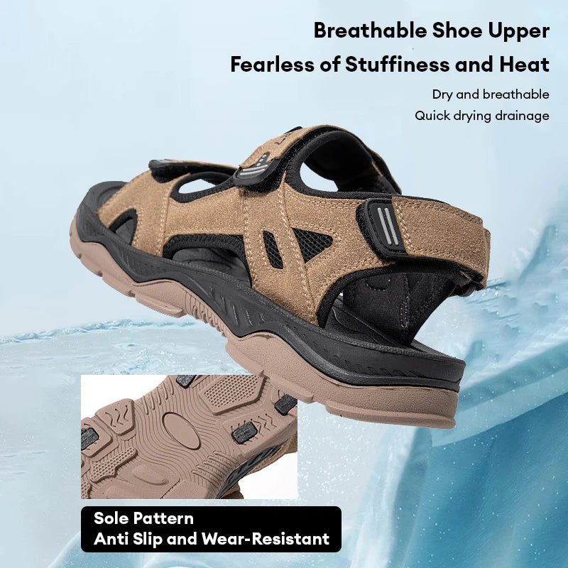 Men's Summer Beach Sandals Holiday Breathable Water Shoes Male Retro Comfortable Quick Drying Casual Sandals