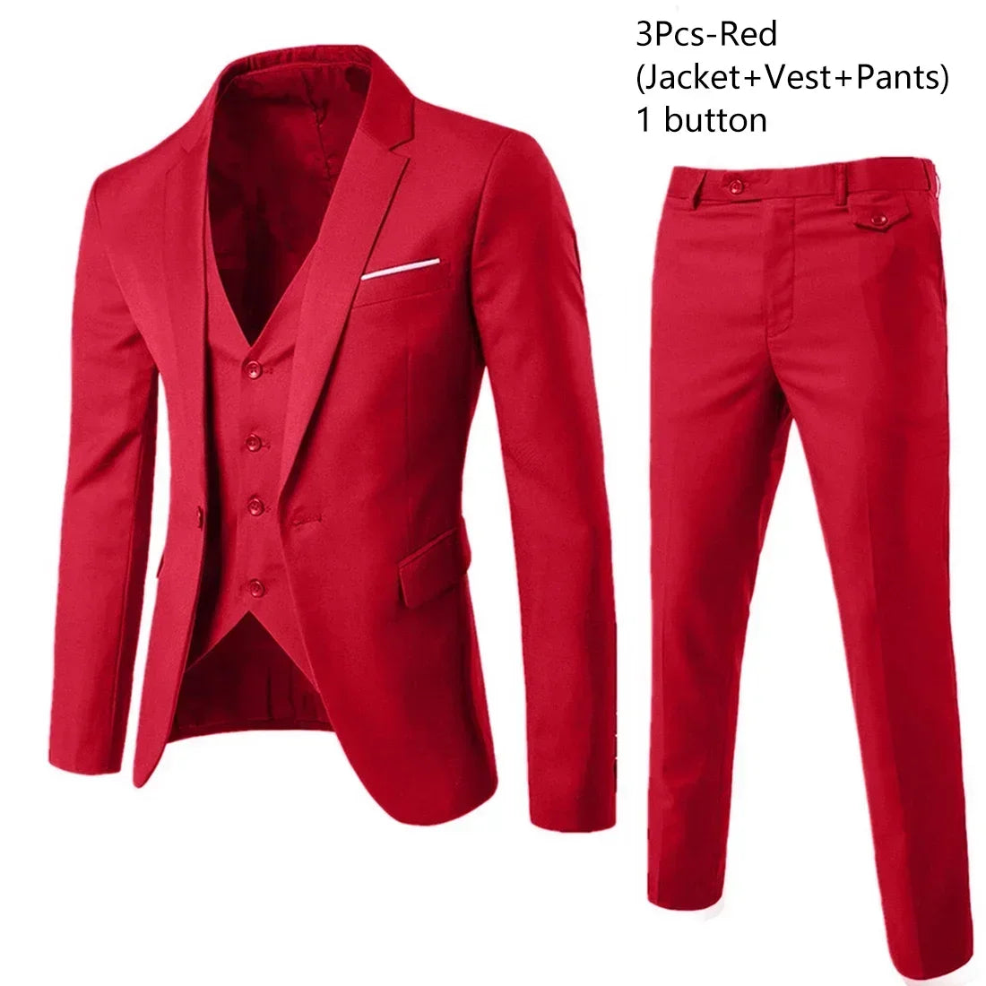 Elegant Suits For Men Wedding 3 Pieces 2 Set  Fashion Classic Full Jackets Vest Pants Blazers Outfit 2024 Formal Costume