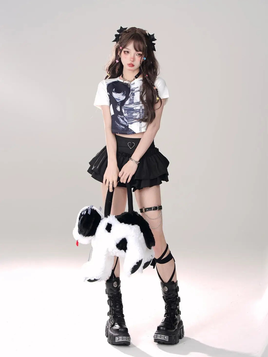 Skirts Women Ruffles A-line High Waist Chic Design Unique Korean Fashion Streetwear Gothic Summer Sweet Hot Girls Prevalent Y2k