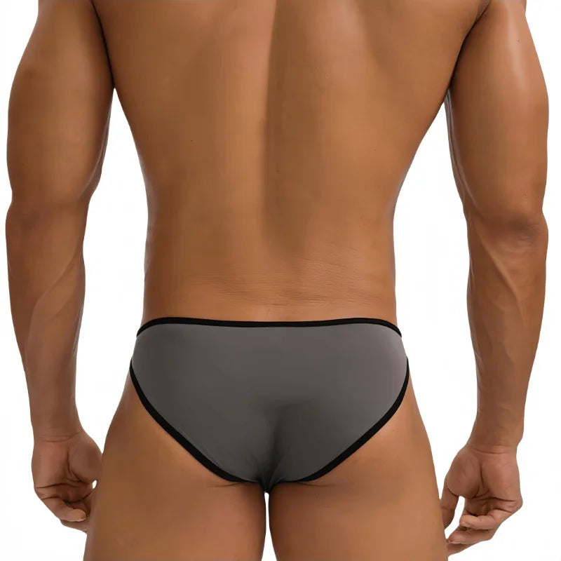 6Pack Mens Bikini Thin Ice Silk Breathable Men Briefs U Convex Low Waist Sexy Men Underwear