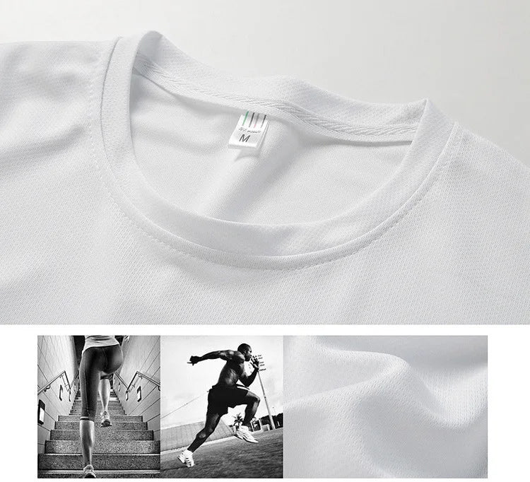 Sports Set Summer New Men's Quick Drying Mesh Set Men's T-shirt+Shorts 2-piece Set Men Casual Fitness Jogging Training Set