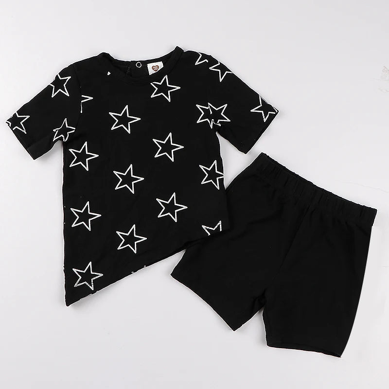 Baby boy summer fashion clothes set toddler kids shorts sets cotton denim outfit sets short sleeve t-shirt top pants casual wear