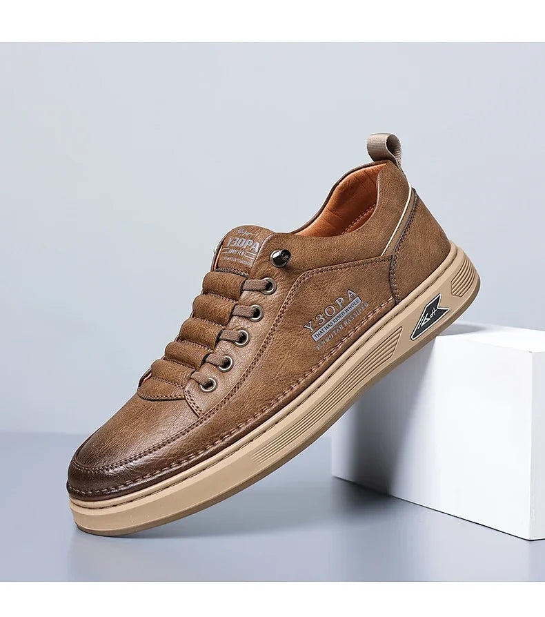 Luxury Casual Business Tennis Loafers Sneakers Moccasins Social Outdoor Fashion Shoes For Men  Men's Genuine Leather Shoes