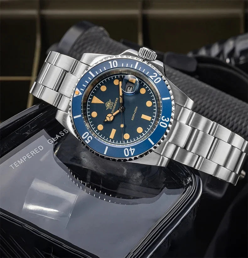 ADDIESDIVE Luxury Quartz Watch For Men Stainless Steel 20Bar Waterproof Dive Super Luminous AD2054 Fashion Watches Reloj Hombre