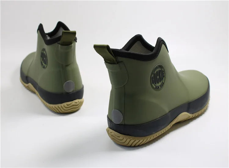 Men's Non-Slip Rain Boots Waterproof Rubber Ankle Boots Outdoor Leisure Fishing Boots Student Rain Boots Platform Boots 장화 2023