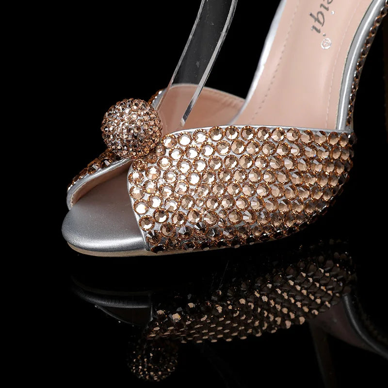 Maogu Women Sandals Fashion High Quality Wedding Shoes Women New Pearls Studs Luxury Peep Toe High Heels Buckle Woman Sandal 43