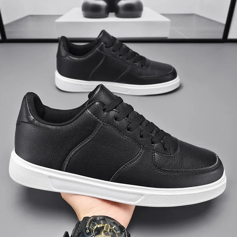 Size 50 Fashion Leather Men White Sneakers Classic Casual Shoes Outdoor Walking Shoes Couple Footwear Oversized 49 Board shoes