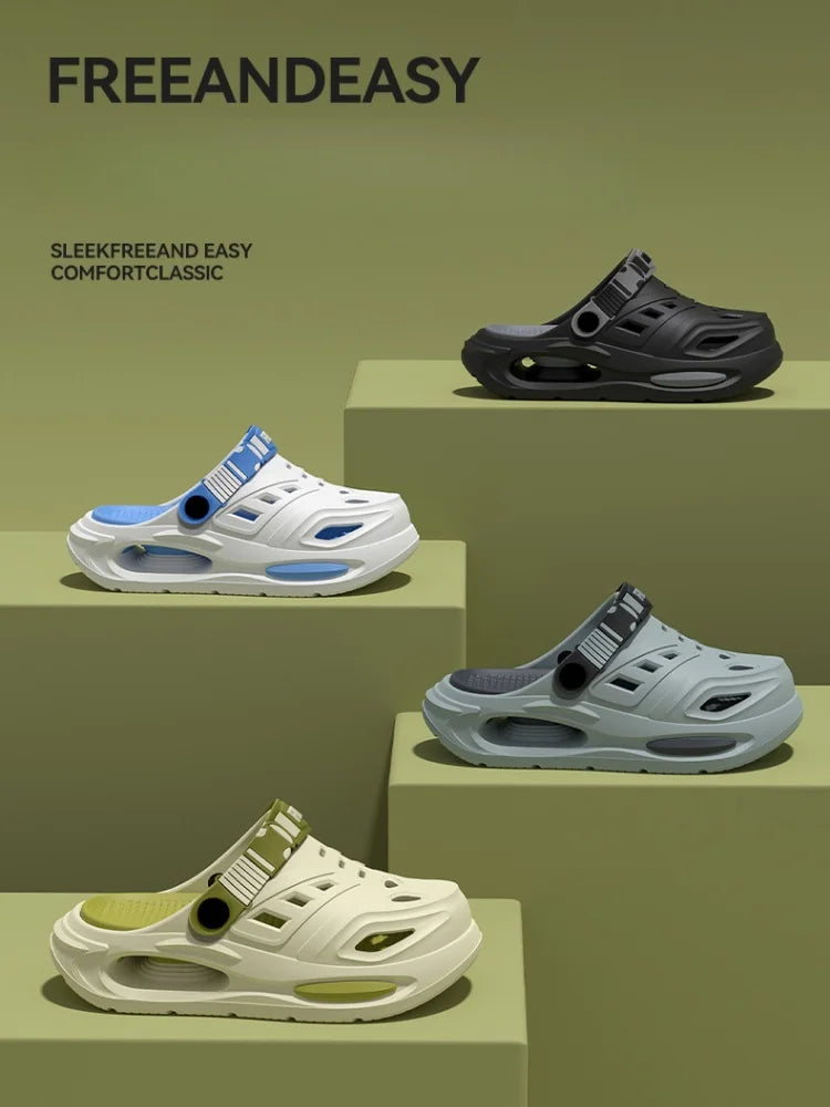 Men’s Arch-Support Sandals, Perforated, for Summer Outdoor Use, Comfortable for Long Hours on Your Feet