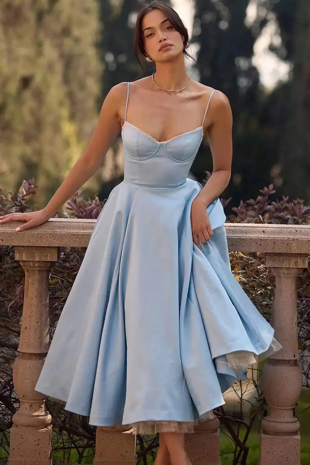 2026 Spring/summer High End Satin Strapless Heavy Industry French Waist Strap Sexy Hot Girl Medium Long Dress Women Elegant